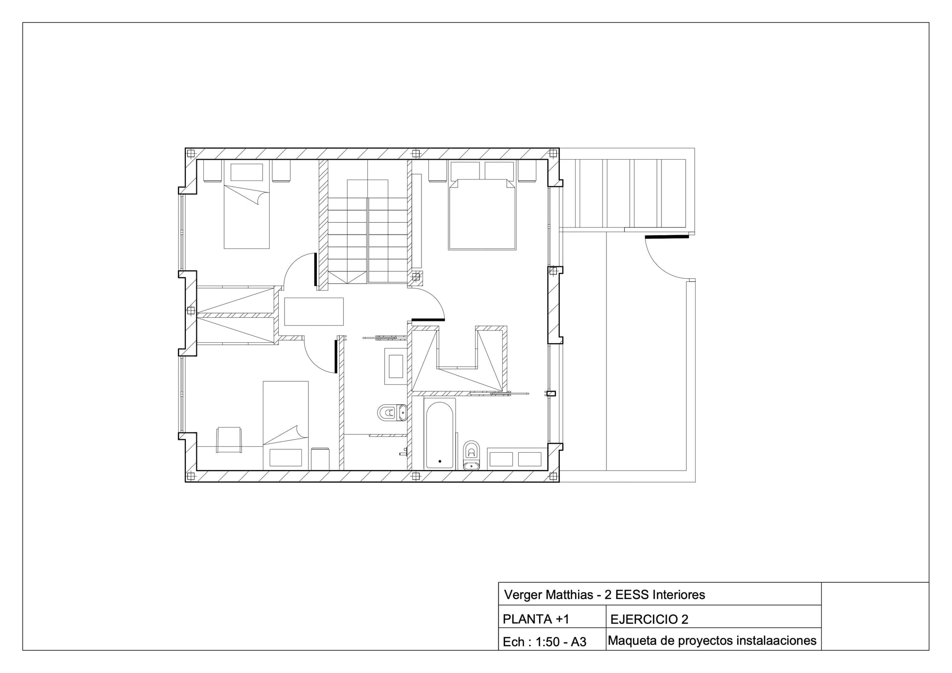 Plan premier étage 1:50